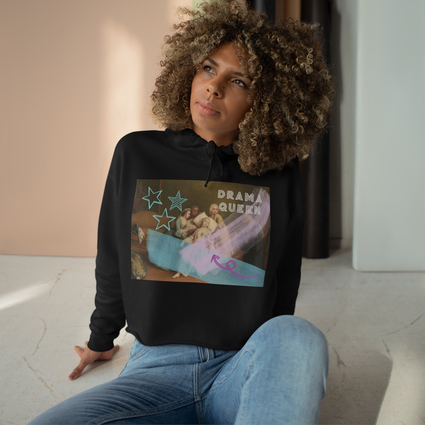 DRAMA QUEEN - Crop Hoodie