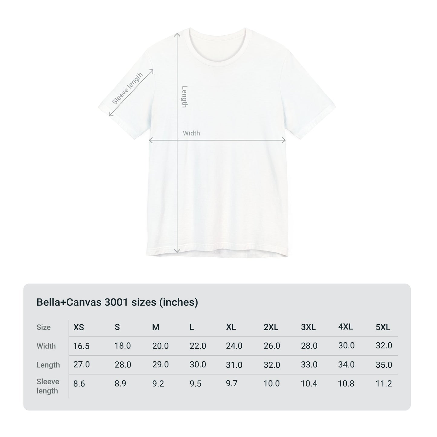 T-Shirt Size Guide