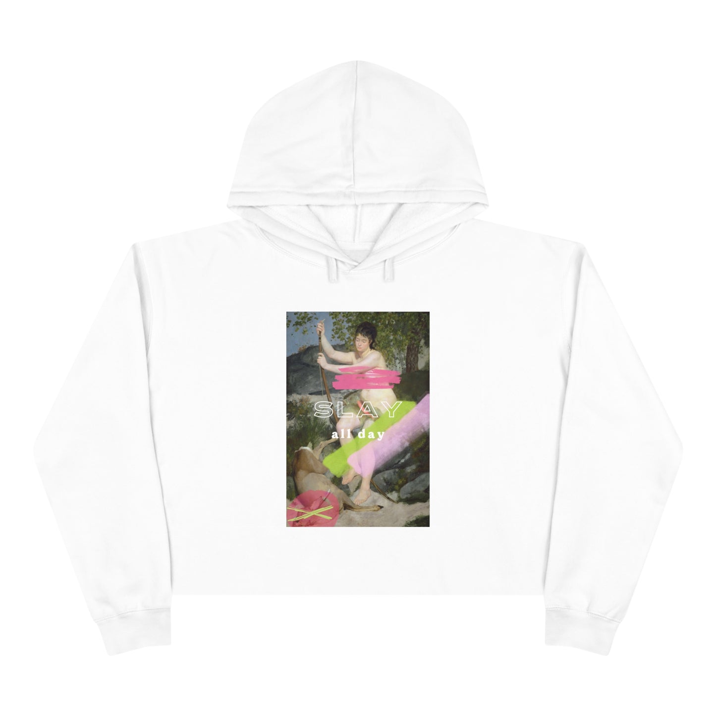 SLAY all day - Crop Hoodie