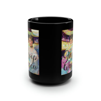 Gossip Queen - Black Mug, 15oz