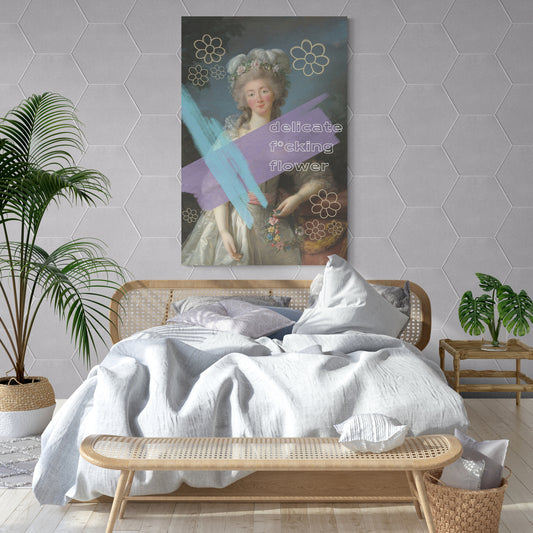 Delicate F*cking Flower - Canvas Print