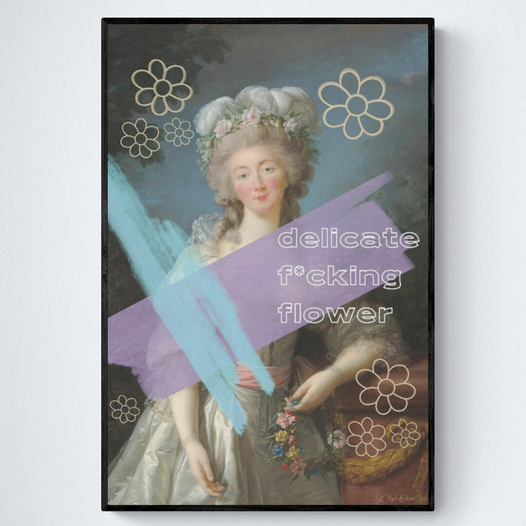 Printable Wall Art: Delicate F*cking Flower